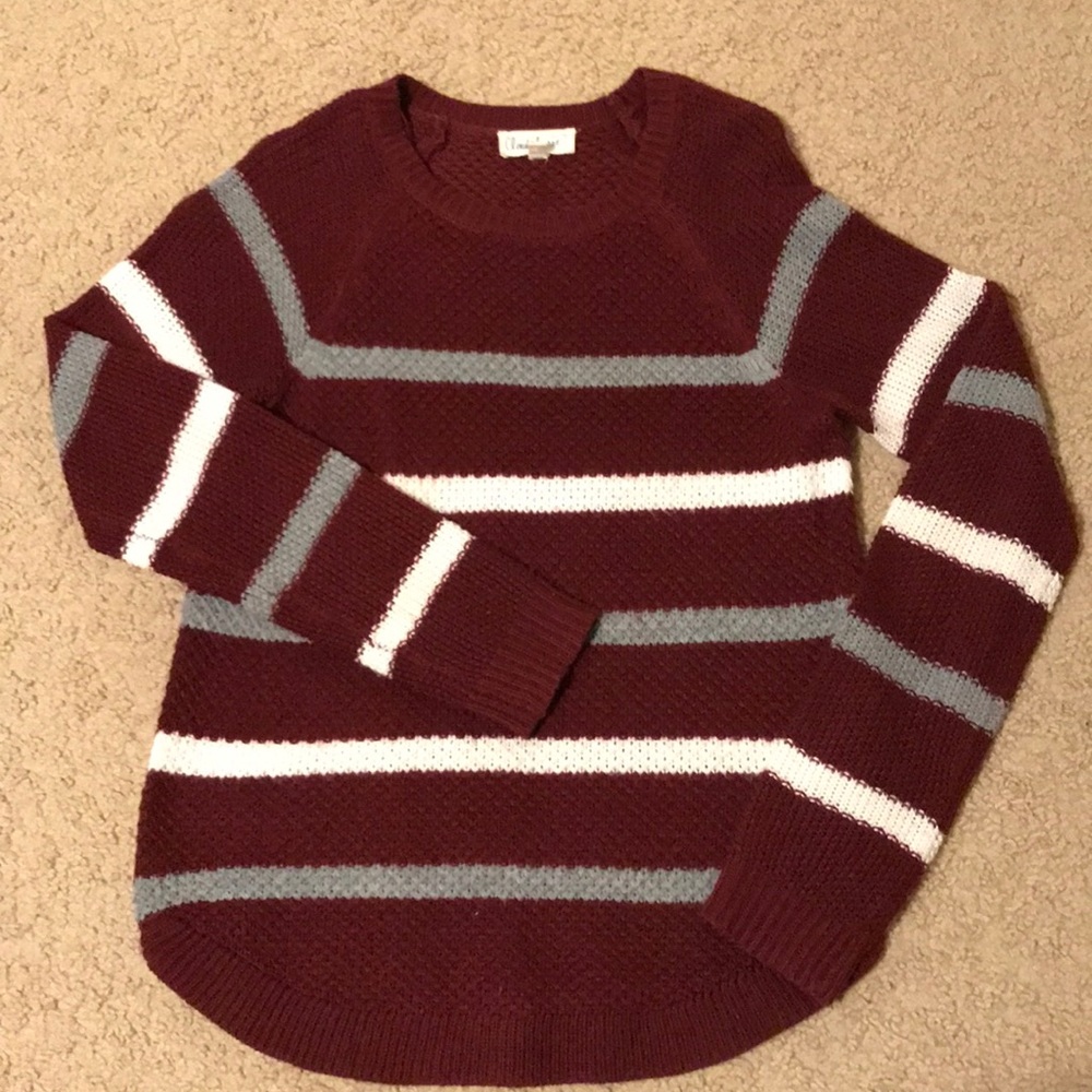 Cloud Chaser maroon knitted shirt